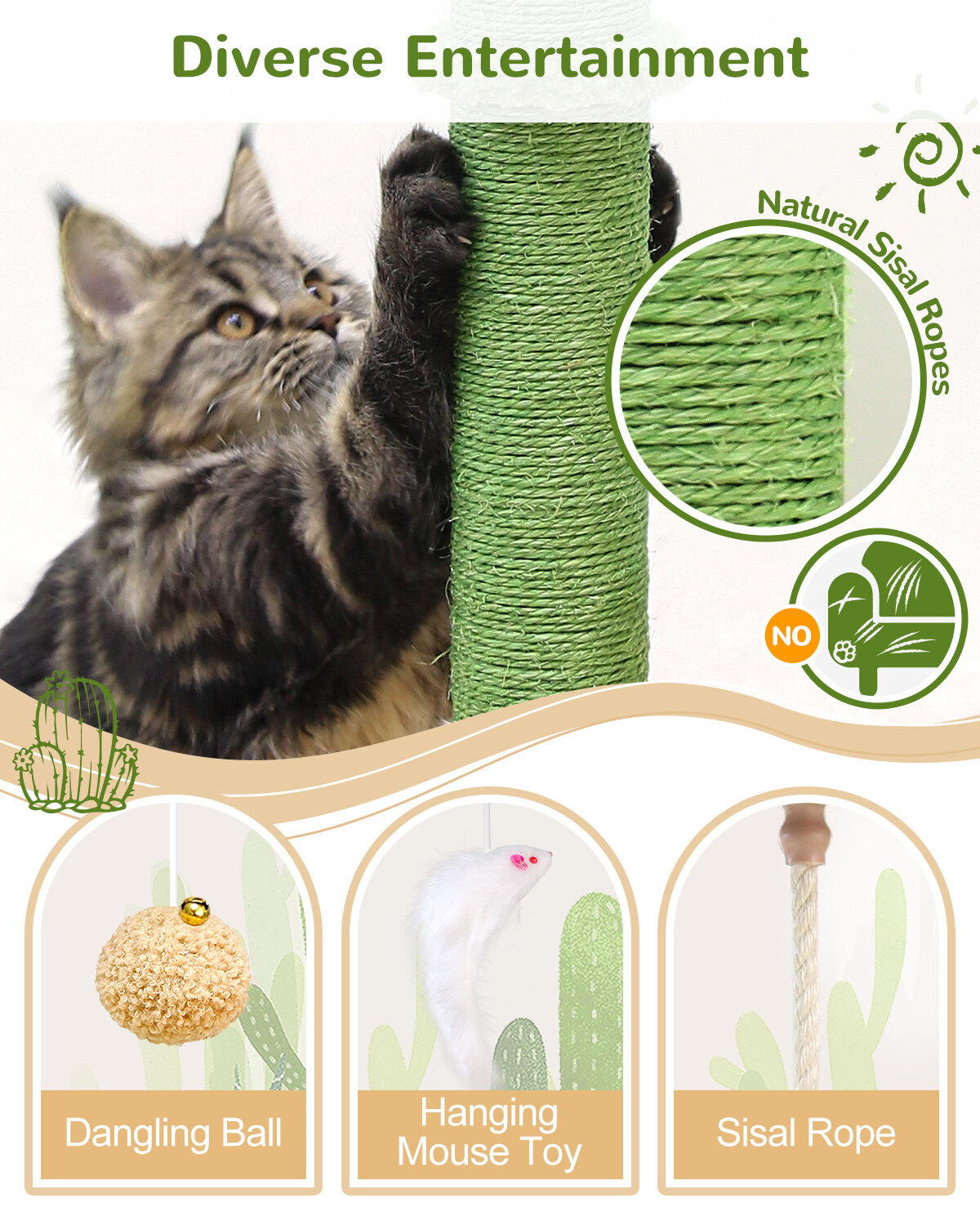 F61C Heavy Duty Cat Tree(61-inch)