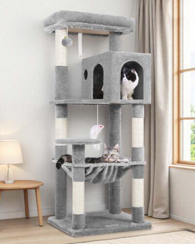 F53 Cat Tree(Light Grey,53-inch)