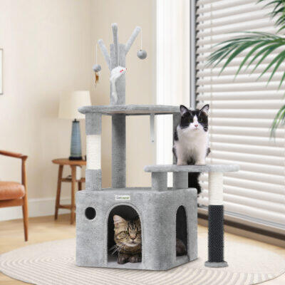 F44 Cat Tree(Light Gray,44-inch)