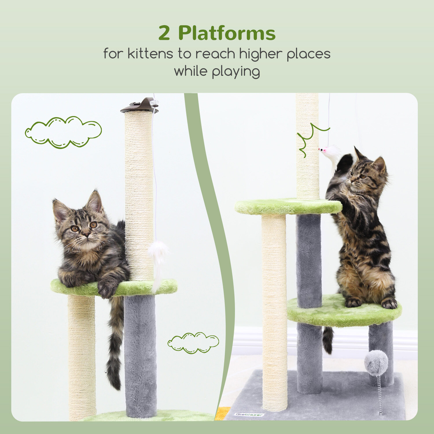 SC34 Scratching Post(Light Grey,34-inch)