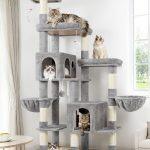 F74F Cat Tree(Light Grey,74-inch)