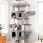 S82 Heavy Duty Cat Tree(Light Grey,82-inch)