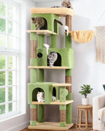 F66 Cat Tower(Cactus Green,66-inch)