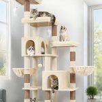 F74F Cat Tree(Beige,74-inch)