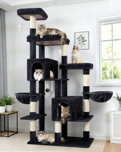 F74F Cat Tree(Dark Grey,74-inch)