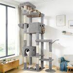 S83 Heavy Duty Cat Tree(Light Grey,83-inch)