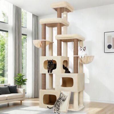 S85 Tall Cat Tower(Beige,85-inch)