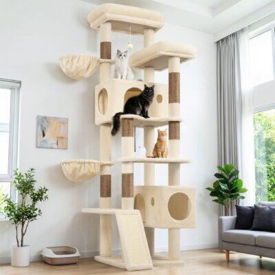 S77C Cat Tree(Beige,77-inch)