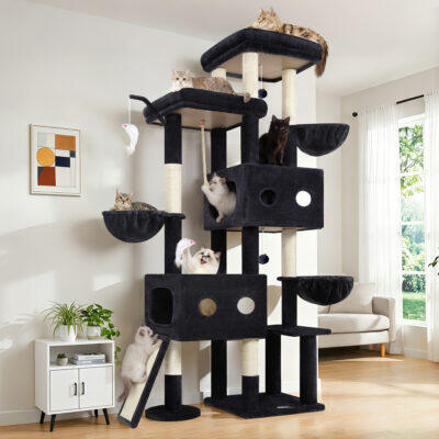 F81D Tall Cat Tree(Dark Grey,81-inch)
