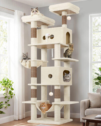 S80B Big Cat Tree(Beige,80-inch)