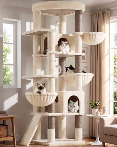 S78G Cat Tree (Beige, 78-inch)