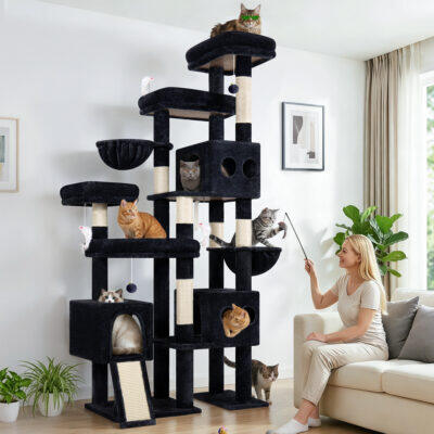 S82D Heavy Duty Cat Tree(Dark Grey,82-inch)