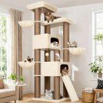 S84G Heavy Duty Cat Tree(Beige,84-inch)