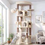 S81F Cat Tree For Large Cats(Beige,81-inch)