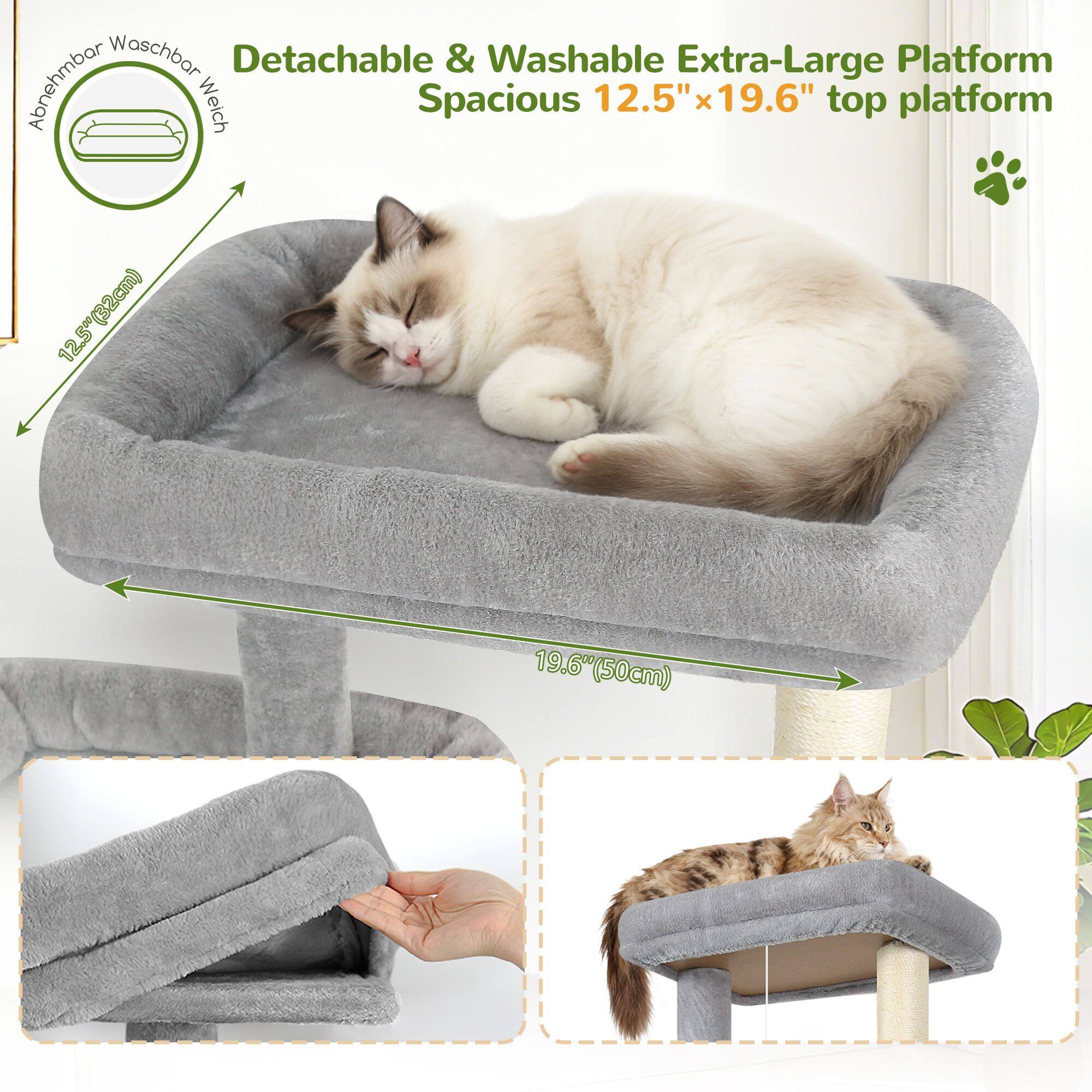 S77E Cat Tower(Light Grey,77-inch)