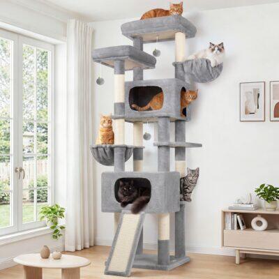 S77E Cat Tower(Light Grey,77-inch)