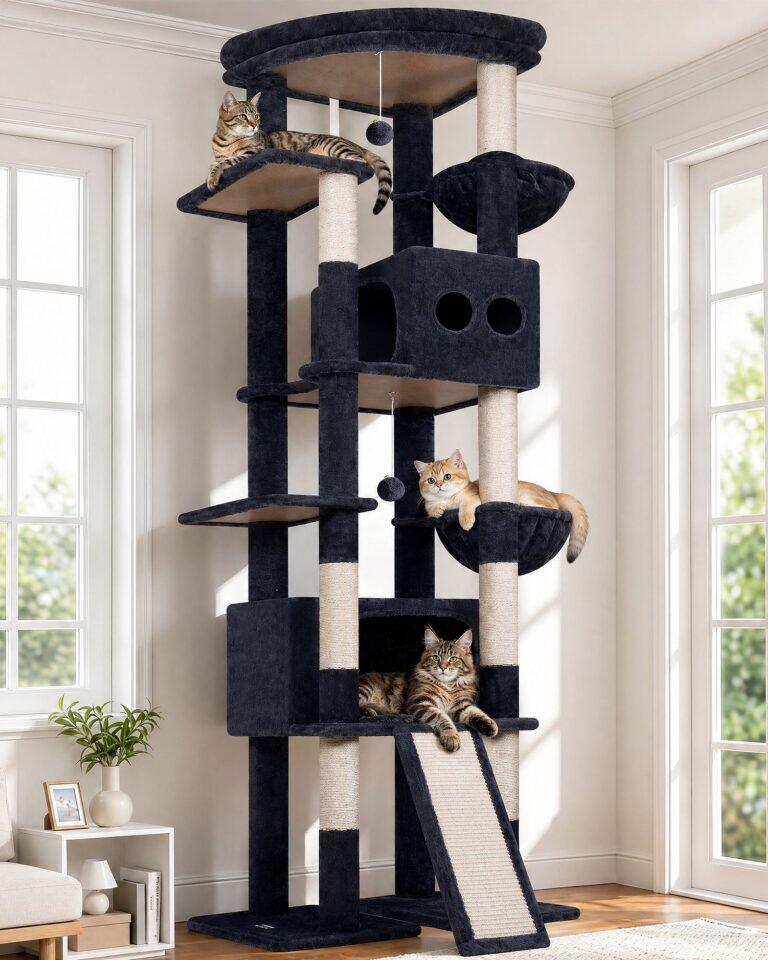 S84E Cat Tree(Dark Grey,84-inch)