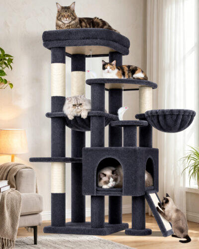 S51 Cat Tower(Dark Grey,51-inch)