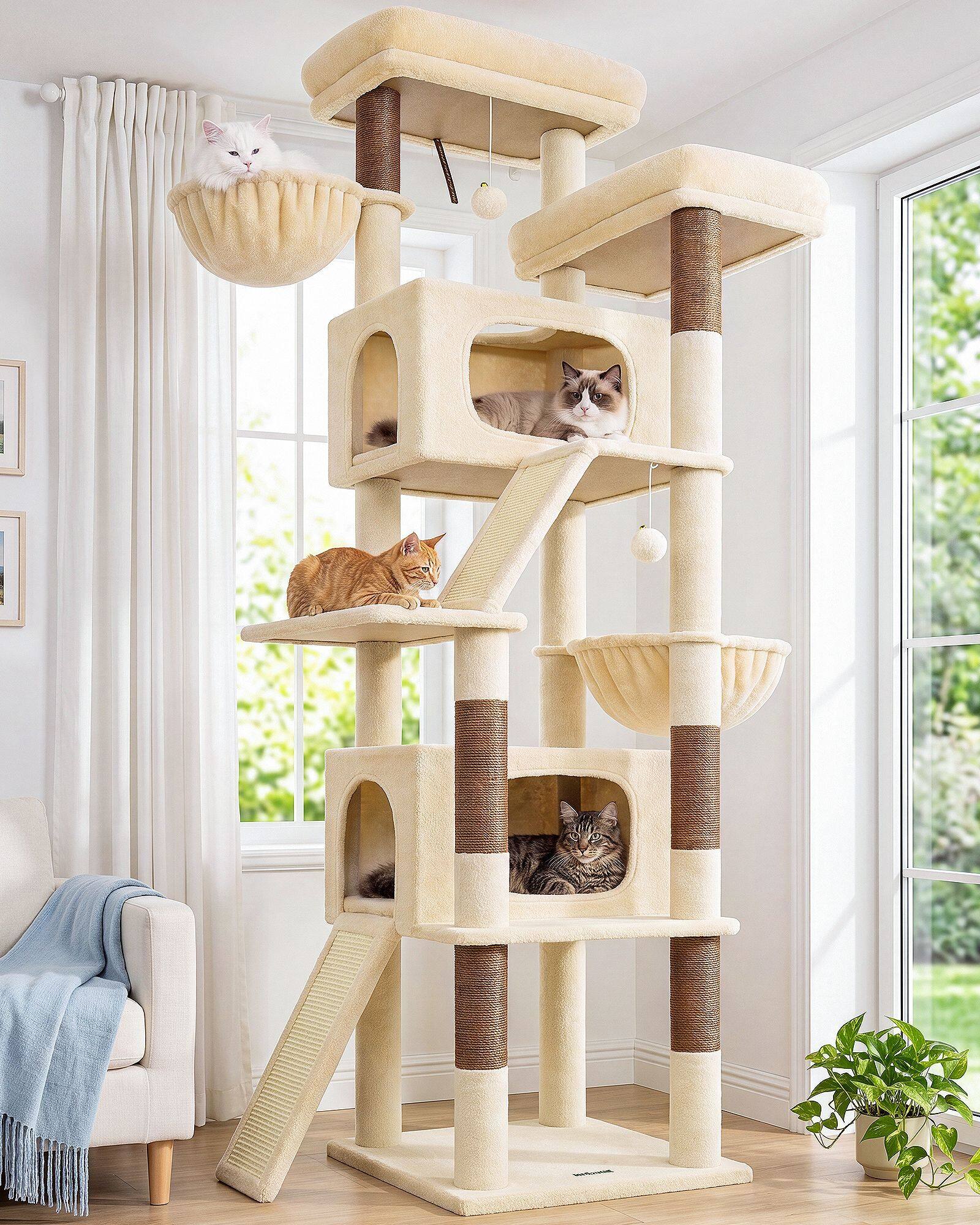 S79 Cat Tower(Beige,79-inch)