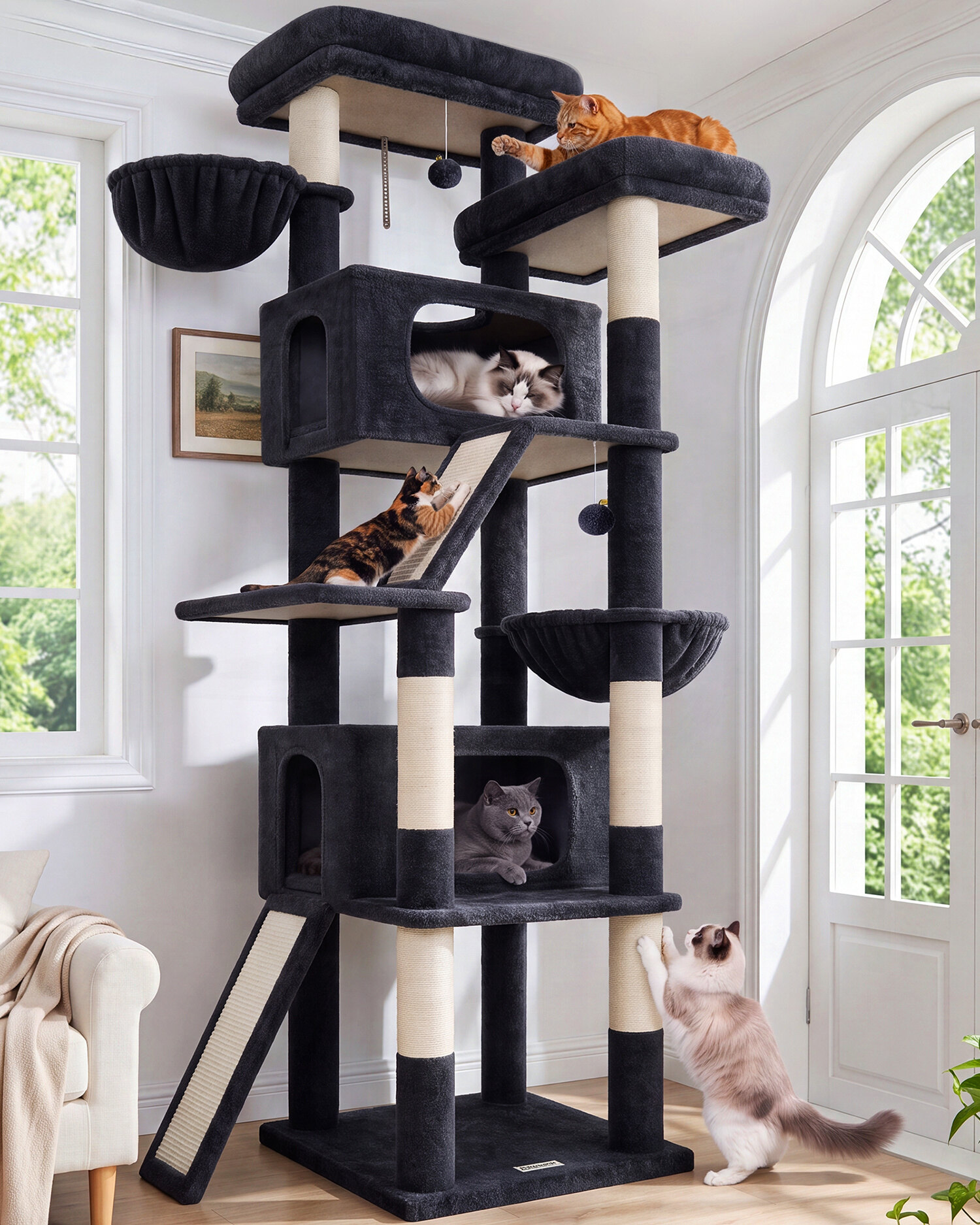 S79 Cat Tower (Dark Grey, 79-inch)