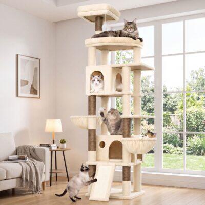 F81H Tall Cat Tree(Beige,81-inch)