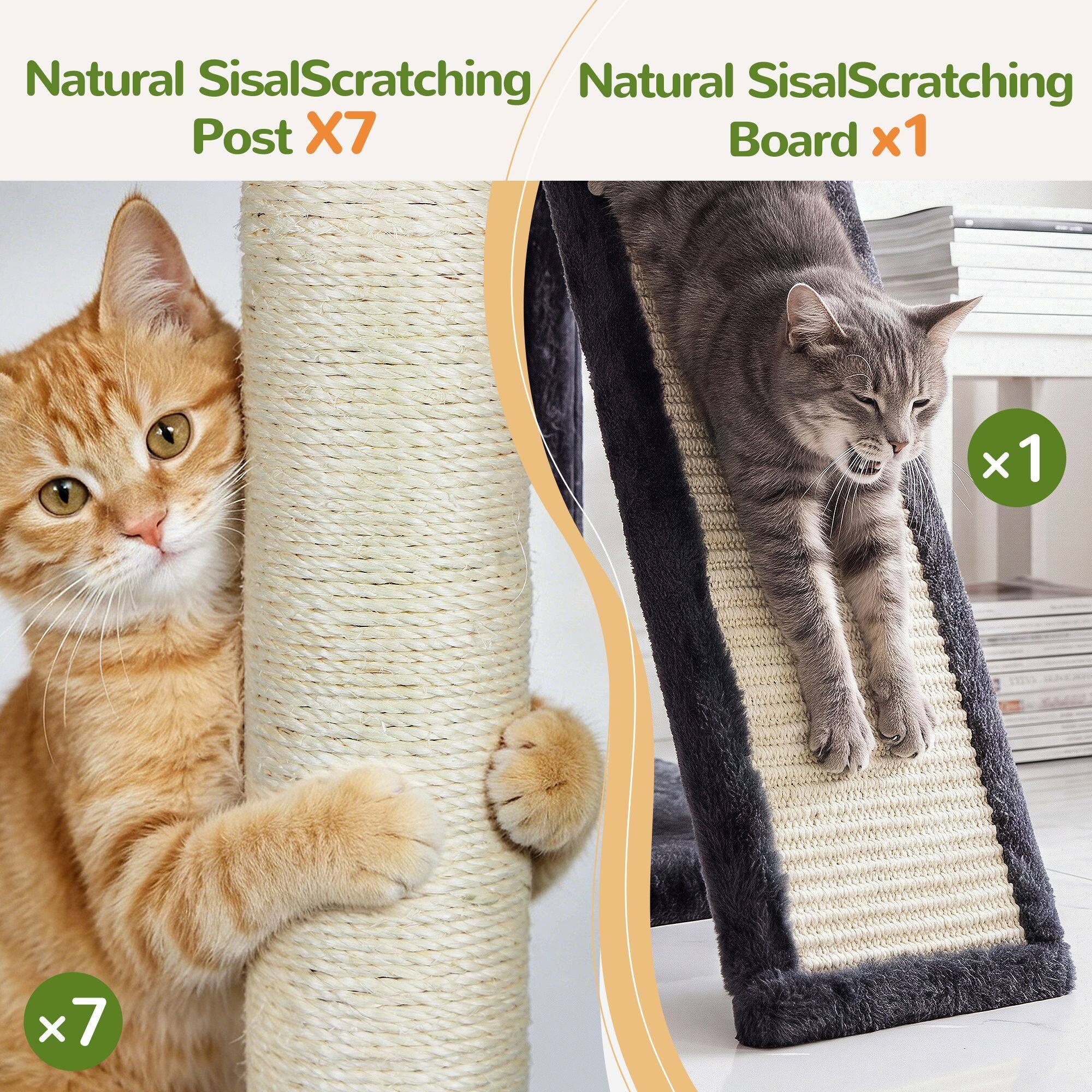 F70H Cat Tree (Dark Grey, 70-inch)